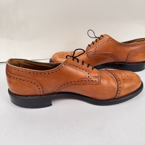 Allen Edmonds "Sanford" Brown Leather Oxfords Cap Toe Shoes, Size 11.5 D, EUC! - Bild 10 von 14