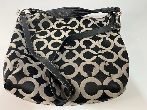 Coach Kristin Op Art Satchel Tote - Black – Sateen Canvas - Picture 5 of 5
