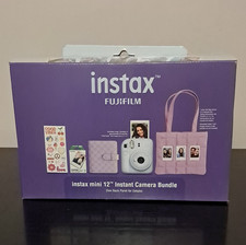 Fujifilm Instax Mini 12 Pastel Blue Camera Bundle with Film, Bag, Album