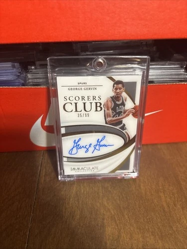 2020-21 Panini Immaculate Scorers Club Auto #SCS-GGE George Gervin #'d /99