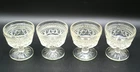 Set of 4 Vintage Anchor Hocking Wexford Clear Glass Dessert Cups Sherbet Dishes