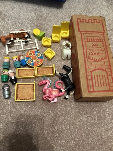 Vintage Little People #993 Play Family Castle Accessories  With Box