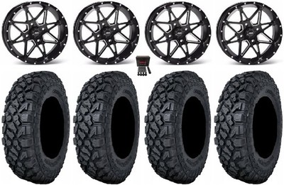 ITP Tornado 15'' Wheels Black 32'' Klever X/T Tires Honda Pioneer 1000 / Talon