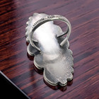 NATIVE AMERICAN STERLING SILVER ELONGATED M.O.P TURQUOISE RING SIZE 7 #8038 — photo 4