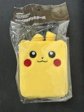 Pokemon Pikachu Plush Deck Box Card Game Storage Case Yellow