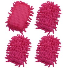 4 PCS Microfiber Shag Whiteboard Eraser Washable Dry Erase Classroom Red