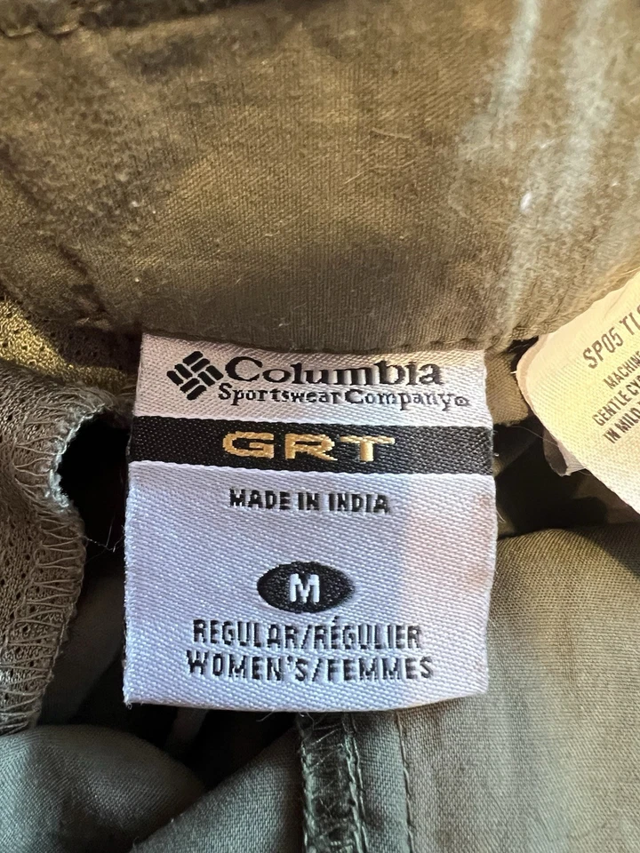 Columbia GRT Womens Convertable Pants Medium Long Green Hiking Outdoor - Image 2 of 4