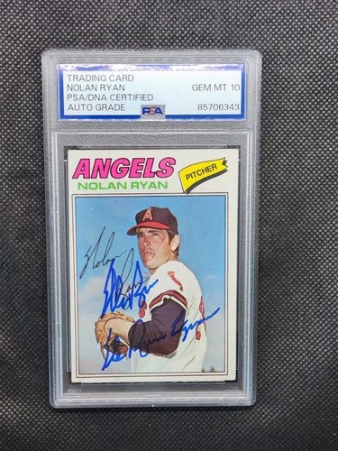 1977 Topps Nolan Ryan Blue Ink On-Card Auto PSA 10