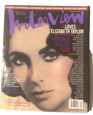 INTERVIEW MAGAZINE ELIZABETH TAYLOR Issue  Feb 2007 Bruce Weber Madonna Elton