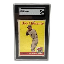 1958 Bob Clemente #52 Topps Pittsburgh Pirates Graded SGC 3 VG