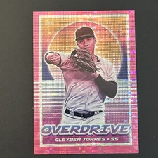 2021 Panini Chronicles Overdrive Pink Pulsar Prizm Gleyber Torres Yankees #6