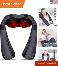Neck Massager with Heat - Shiatsu Deep Tissue Relief for Home  Car