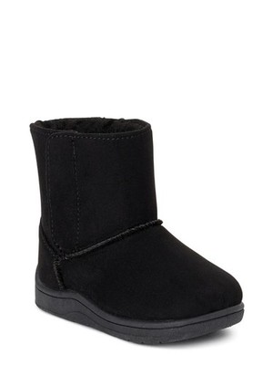 Wonder Nation Girls Infants Faux Shearling Boots Size 3 Black