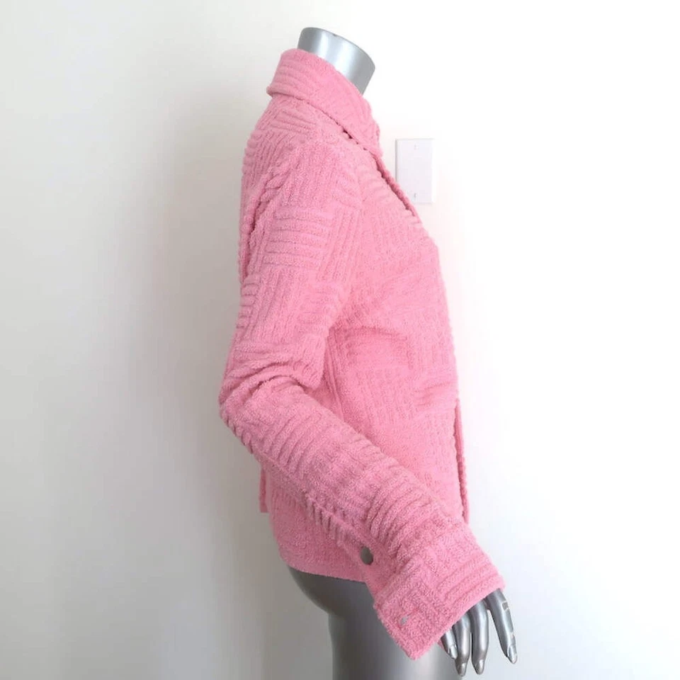 Chaqueta Toalla Bottega Veneta Jacquard Rosa Chicle Talla Extra Pequeña Foto 4 de 4