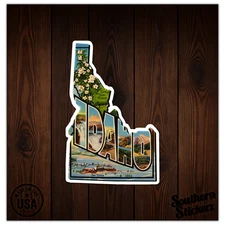 Vintage Idaho Map - Vinyl Decal Sticker - Car Window Laptop - ebn8859