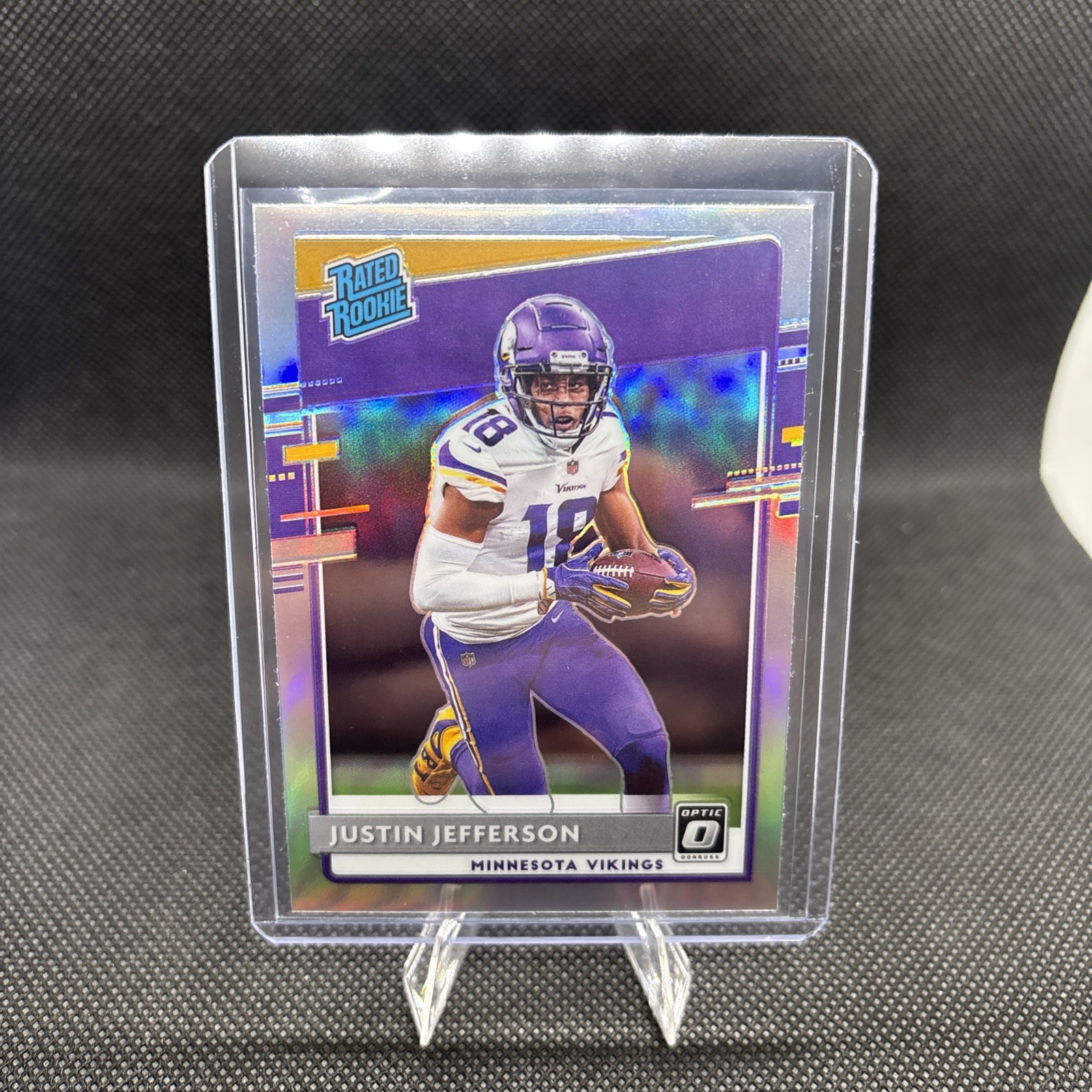 2020 Panini Donruss Optic - Rated Rookies Justin Jefferson #163 Holo Prizm (RC)