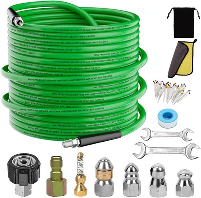 #ad 200 ft Sewer Jetter Kit for Pressure WasherWater Jet Drain Cleaning Hose with $79.99