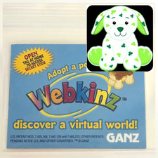 Webkinz Clover Puppy Unused Virtual Pet Code Physical Tag Shipped No Plush HM447
