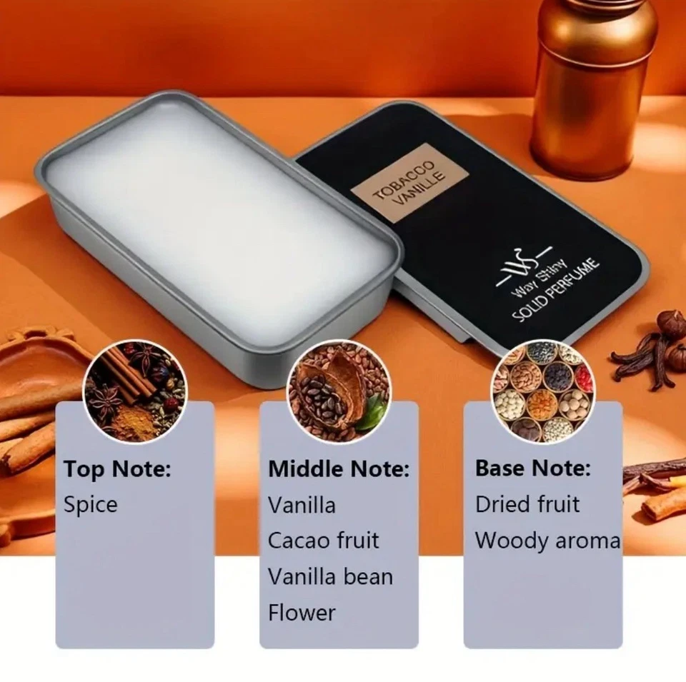 Impresión Perfume Sólido Tipo Vainilla Tabaco - Aceites Corporales Fragancia 15gm Unisex Foto 2 de 4