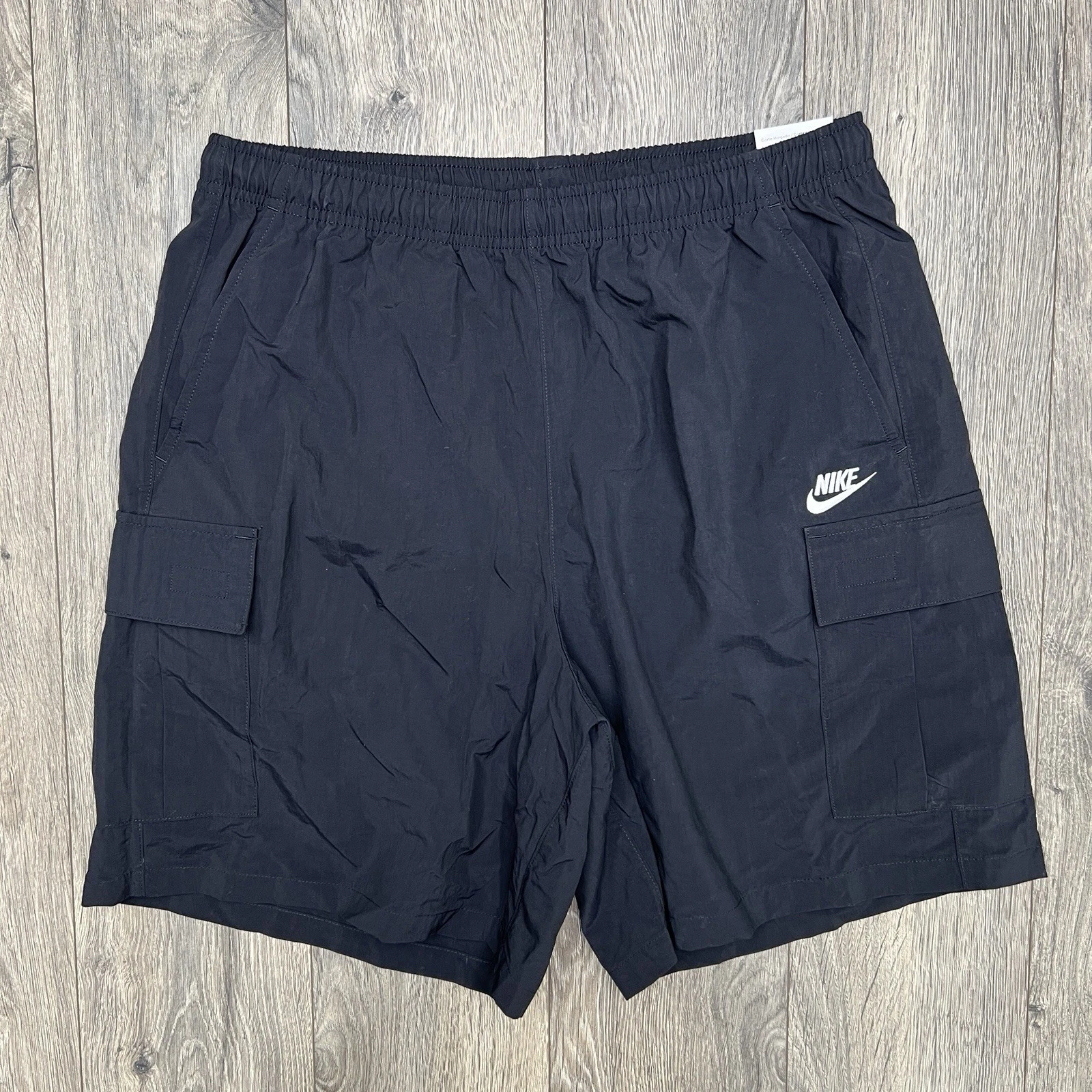 Nike Utility Shorts Size Medium Mens Black Sportswear Club Loose Fit $60