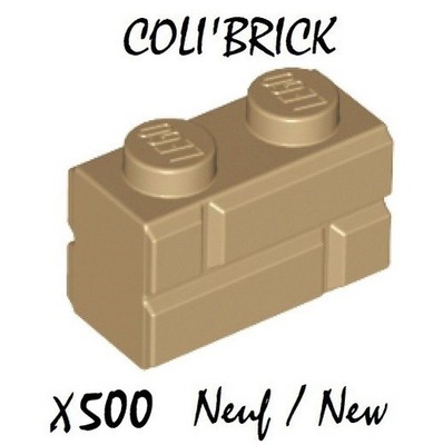 Lego - 500x Mauersteine / Brick Wall 1x2 Masonry - Dark Tan - 98283 4646577 Neu