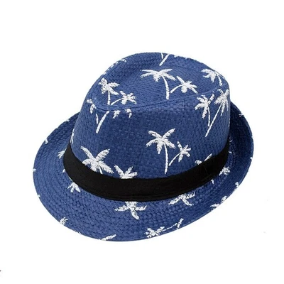 pour chapeau d'été en paille pour homme à pour bord court respirant noix de co - Photo 1/4