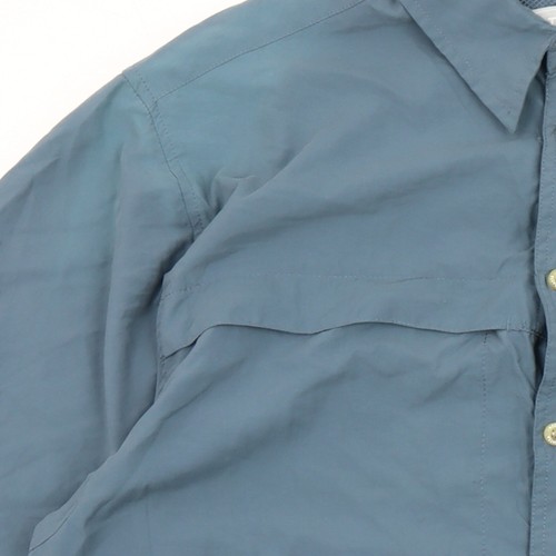 Regatta Men's Blue 2XL Polyamide Short Sleeve Button-Up Shirt - Picture 10 of 12