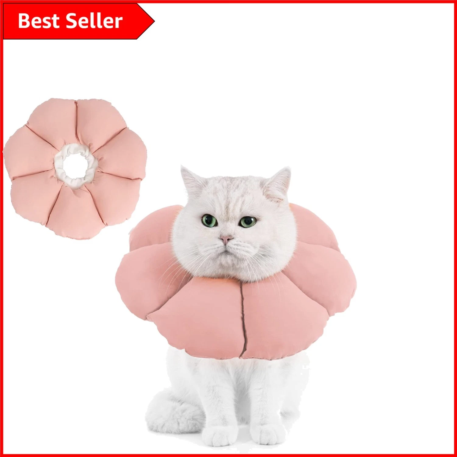 Soft and Adjustable Cat Recovery Collar - Water-Resistant Comfort for Small Pets