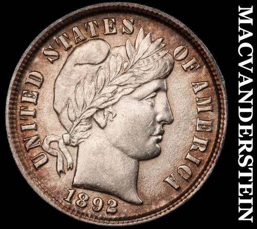 1892 Barber Dime - Choice Gem Brilliant Uncirculated  Lustrous  #G7109