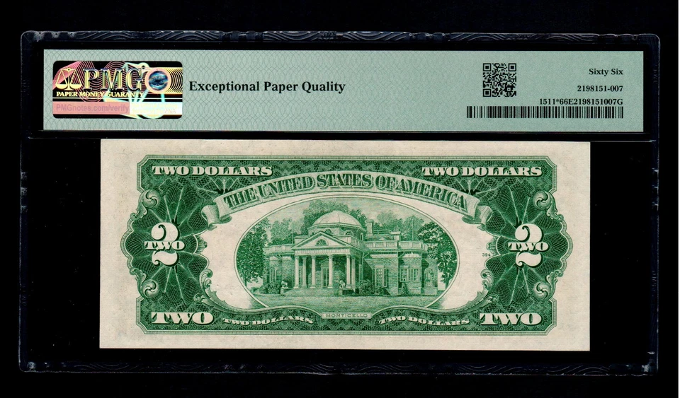 STAR 1953-B $2 Legal Tender Note Fr#1511* PMG GEM UNC 66 EPQ - Image 2 of 2