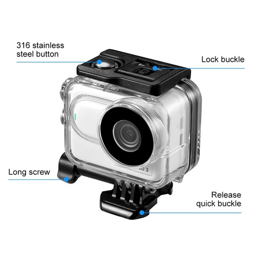Boîtier sous-marin housse sac support accessoires kit pour Insta360 GO 3s - Photo 10 sur 60