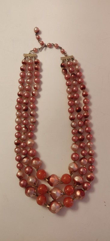 Hong Kong Faux Pearl Vintage Necklace
