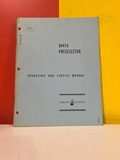 HP 08441-90003 8441A Preselector Operating and Service Manual