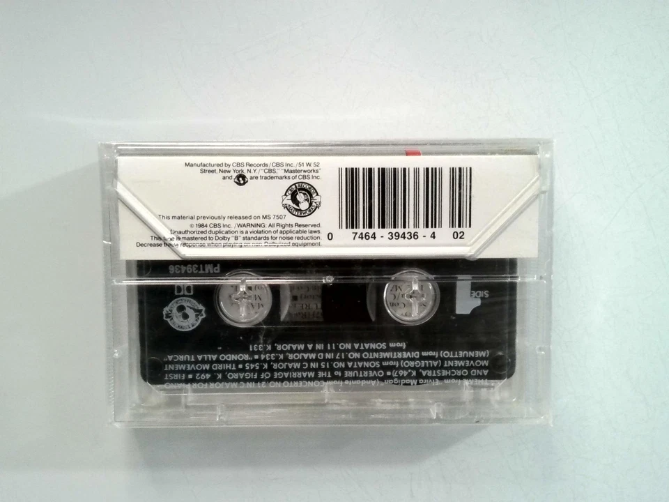 Mozart Greatest Hits Cassette 1984 CBS Masterworks Nice Price New - Image 2 of 2