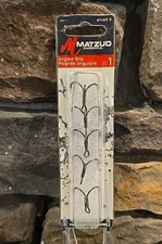 Matzuo America Angled Grip Replacement Treble Hooks Size 1 Qty 5 (41011-1)