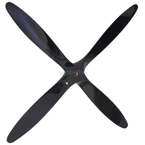 4 Blades 18x10 Engine Wood Propeller Black for Nitro Gasoline RC Model Airplane - Picture 6 of 8