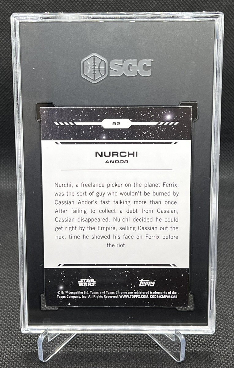 2024 Topps Chrome Star Wars #92 NURCHI Red RayWave Refractor SGC