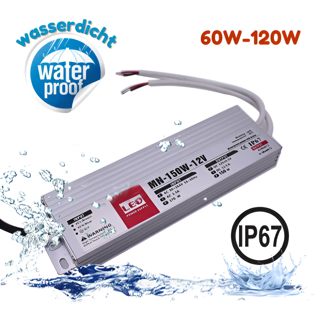 LED Trafo Treiber Transformator Driver DC 12V 6W 12W 60W Für G4 MR16