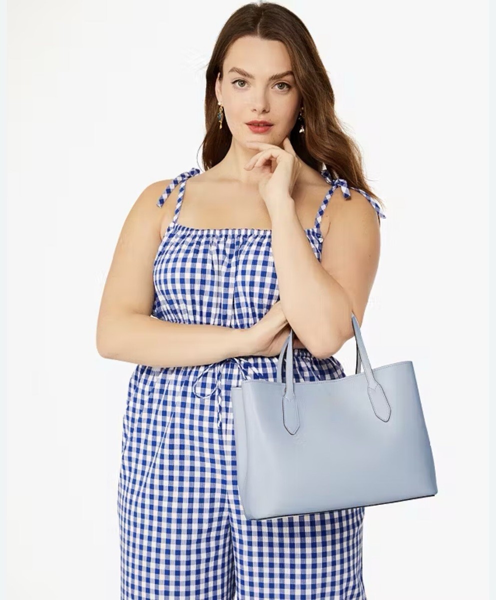 Kate Spade Harper Pale Sapphirine Leather Satchel Crossbody