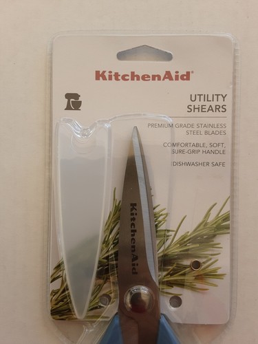 Kitchen Aid Utility Shears / Scissors (Corn Flower Blue) NEW KE351OHBLA - Picture 2 of 5