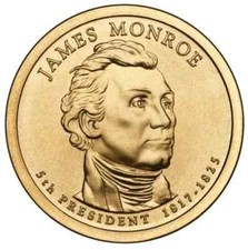 2008 P James Monroe Presidential Dollar 