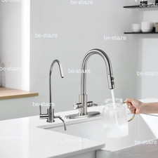 Combo 12" Kangen Faucet  15" 2 Handles Sink Faucet Satin Nickel