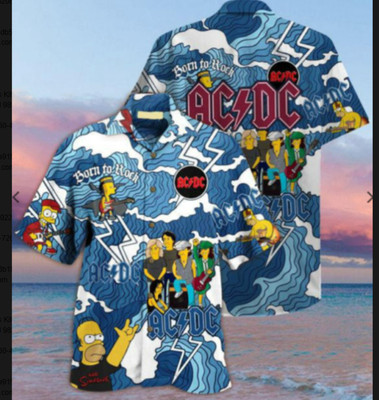 Unisex, new,,, Acdc Hawaiian Shirt, trending shirt 3D, new aloha 3d,