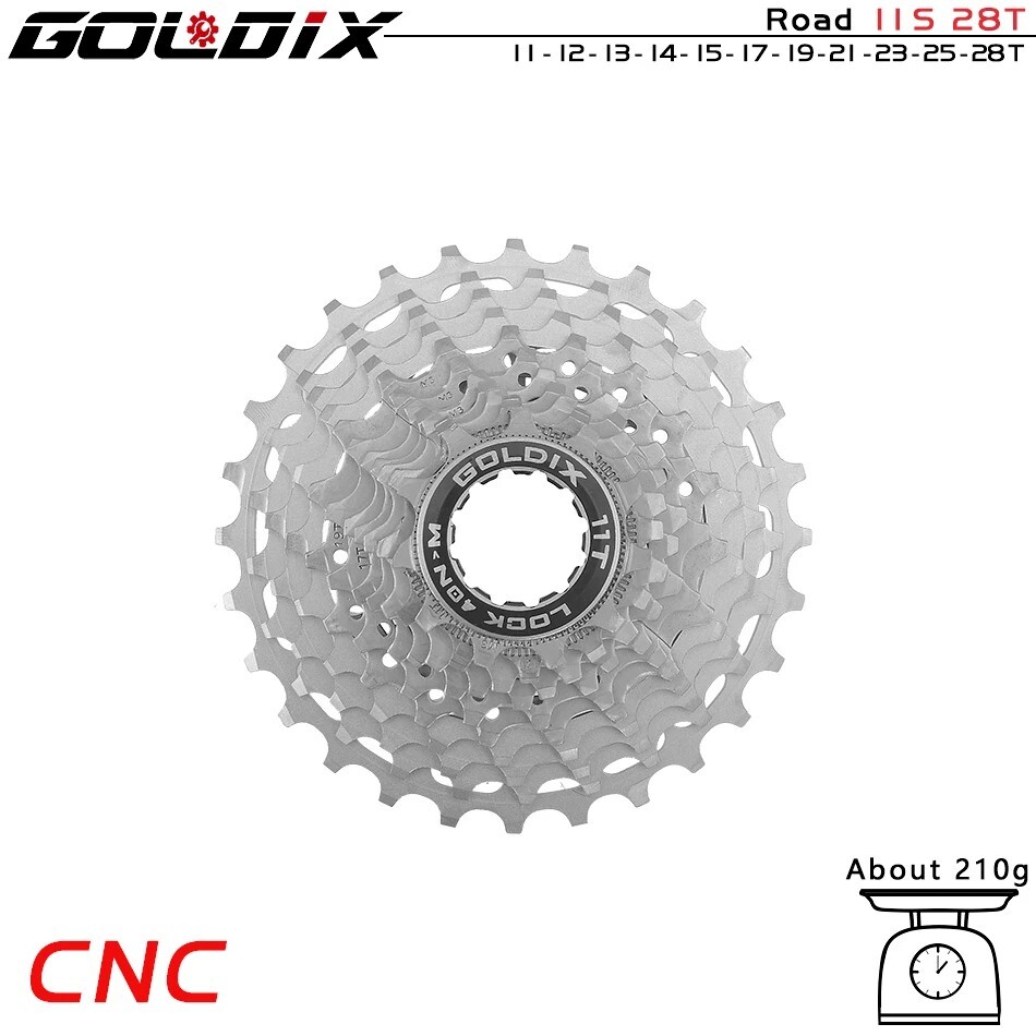 パデルラケット GOLDIX Ultralight CNC Road Bike Cassette 11/12 Speed, 28T-36T for
