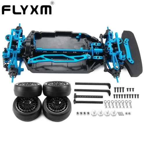 FLYXM Metal & Platics Chassis Frame Kit Body For RC 1/10 4wd TT02 TT-02 Upgrades