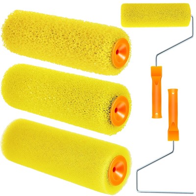 Therwen 5 Pcs 8 Inch Textured Paint Roller Bed Liner Roller Covers and Frame ...