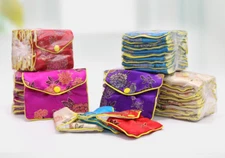 12-Pack Silk Jewelry Pouch, Gift Bags, Multicolor, Small/Medium/Large