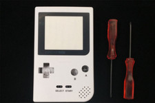 GBP Nintendo Game Boy Pocket Replacement Housing Shell Screen White USA 