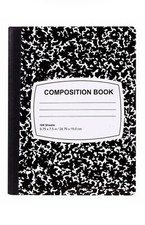 Classic Black White Composition Notebooks, 100 Pages, 3 Pack