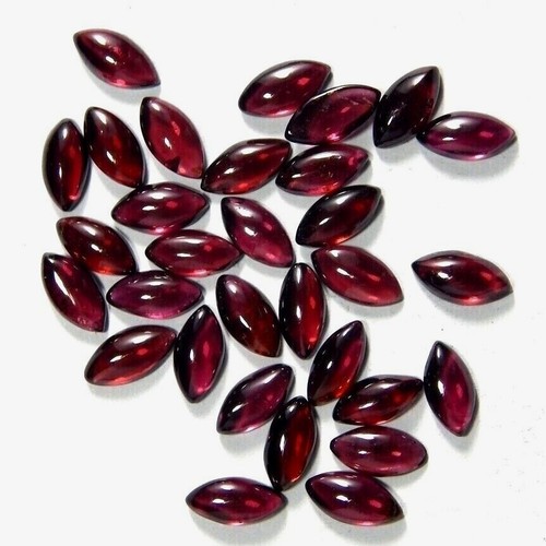 Wholesale Lot 8x4mm Marquise Cabochon Natural Garnet Loose Calibrated Gemstone - Picture 2 of 9